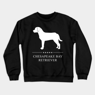 Chesapeake Bay Retriever Dog White Silhouette Crewneck Sweatshirt